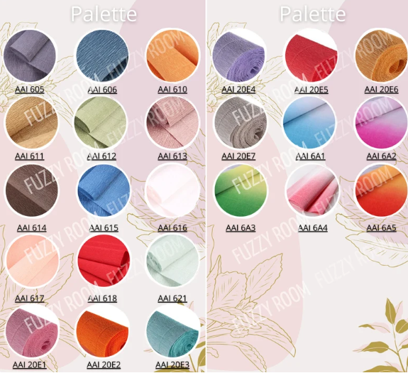 Italian crepe paper 180g COLOR 600 in USA home decor setup 2025