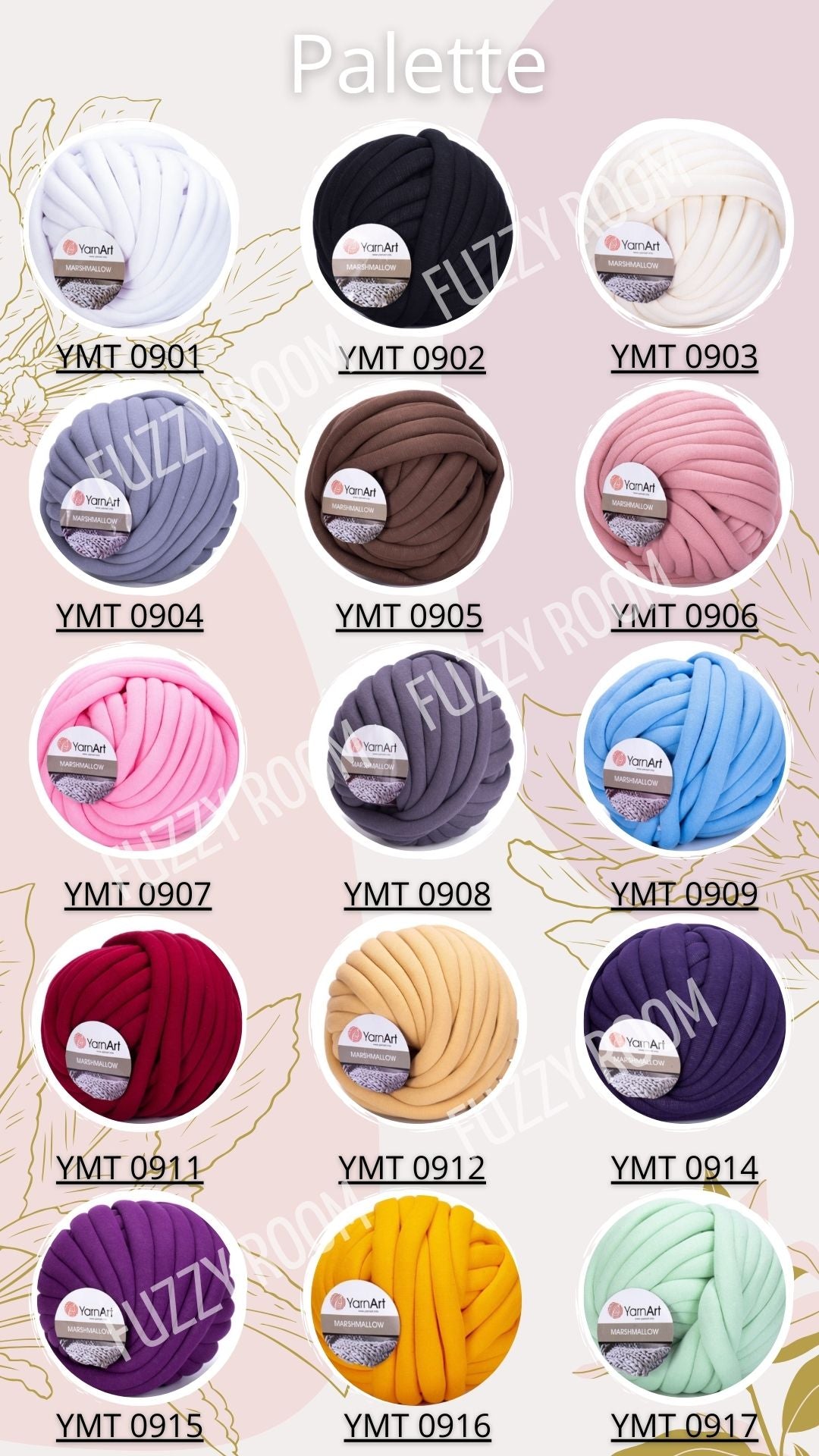 YarnArt 750 g Marshmallow Hand Knitting Wool Jumbo Yarn Wool Yarn Knitting Crochet Carpet Blankets Cushions Baskets 17 Colors