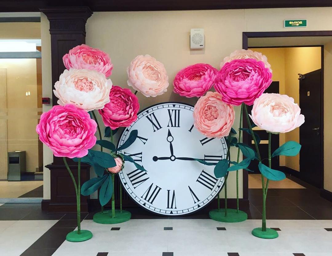 Large Paper Peony Photo Prop. Giant Paper Flower with Stem. Wedding Paper Flower Backdrop. Big Standing Paper Flowers. Flower Wall Backdrop