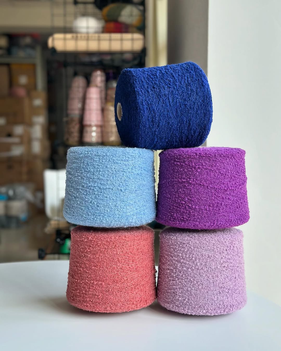 Luxury super soft alpaca boucle from Italy – airy texture, perfect for scarves & sweaters