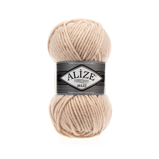 Ball of Alize yarn on a white background