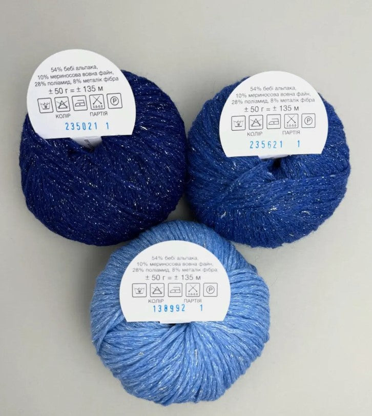 Premium Italian metallic cotton lurex yarn 