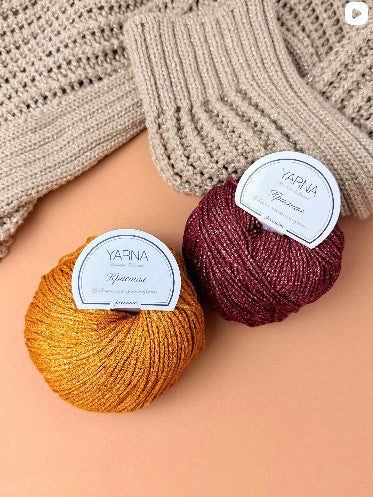 Luxury cotton lurex yarn from Italy, shimmering metallic thread in crystal shine, anti-pilling, breathable for summer tops, shawls, and accessories