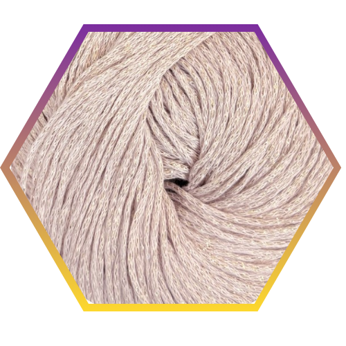 cotton lurex yarn for shiny handmade accessories