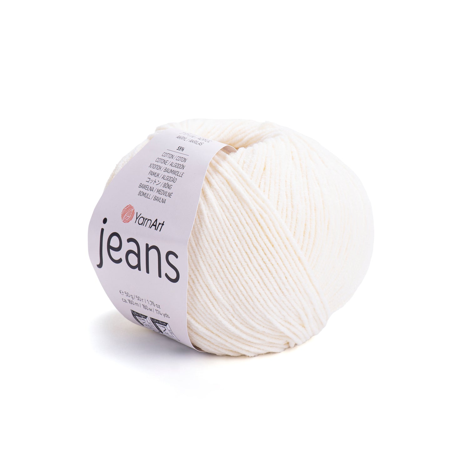 Cotton Yarn YarnArt Jeans Yarn 50g / 160m / 175 yards Cotton Crochet Yarn Knitting Cotton Yarn