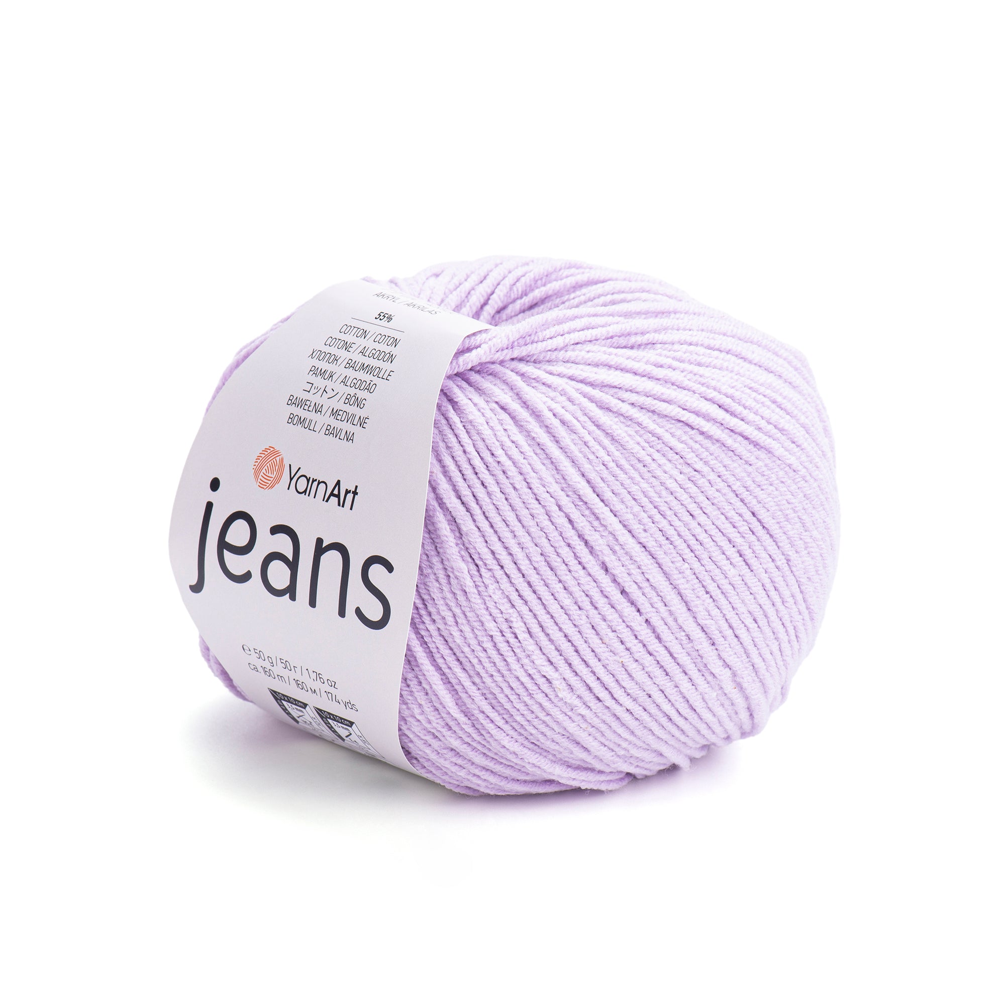 Cotton Yarn YarnArt Jeans Yarn 50g / 160m / 175 yards Cotton Crochet Yarn Knitting Cotton Yarn