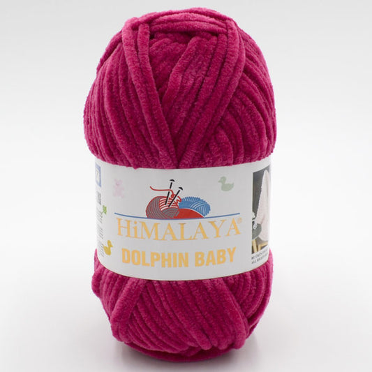 Himalaya Dolphin Baby Yarn - 100% Micro Polyester Chenille Yarn - Velvet & Chunky, Ideal for Baby Blankets, Amigurumi, and Plush Knitting