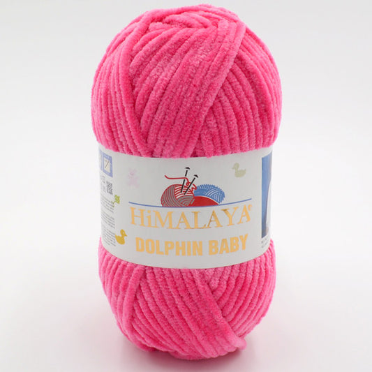 Himalaya Dolphin Baby Yarn - 100% Micro Polyester Chenille Yarn - Velvet & Chunky, Ideal for Baby Blankets, Amigurumi, and Plush Knitting