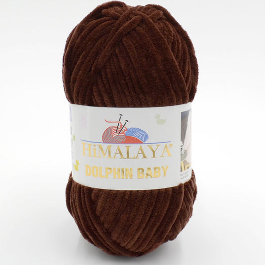 Himalaya Dolphin Baby Yarn - 100% Micro Polyester Chenille Yarn - Velvet & Chunky, Ideal for Baby Blankets, Amigurumi, and Plush Knitting