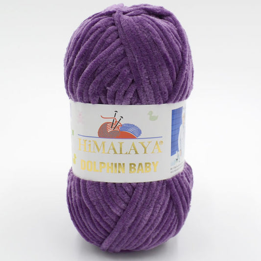 Himalaya Dolphin Baby Yarn - 100% Micro Polyester Chenille Yarn - Velvet & Chunky, Ideal for Baby Blankets, Amigurumi, and Plush Knitting