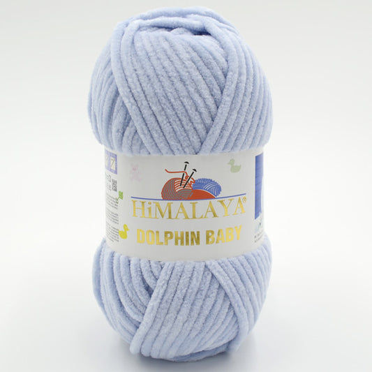 Himalaya Dolphin Baby Yarn - 100% Micro Polyester Chenille Yarn - Velvet & Chunky, Ideal for Baby Blankets, Amigurumi, and Plush Knitting