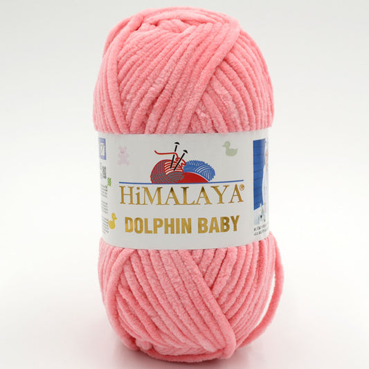 Himalaya Dolphin Baby Yarn - 100% Micro Polyester Chenille Yarn - Velvet & Chunky, Ideal for Baby Blankets, Amigurumi, and Plush Knitting