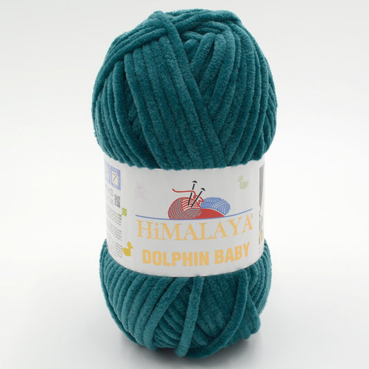 Himalaya Dolphin Baby Yarn - 100% Micro Polyester Chenille Yarn - Velvet & Chunky, Ideal for Baby Blankets, Amigurumi, and Plush Knitting