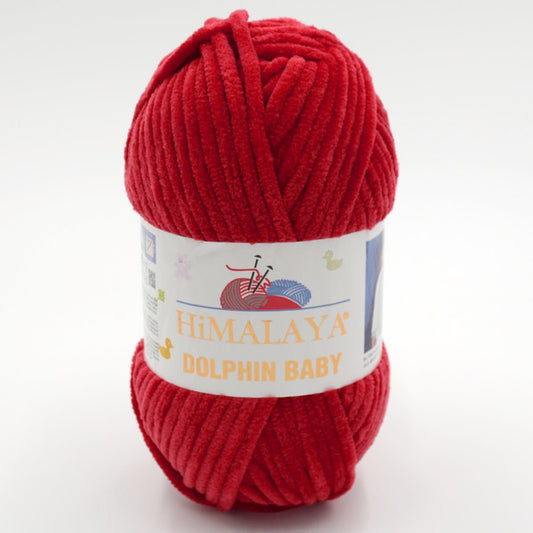 Himalaya Dolphin Baby Yarn - 100% Micro Polyester Chenille Yarn - Velvet & Chunky, Ideal for Baby Blankets, Amigurumi, and Plush Knitting