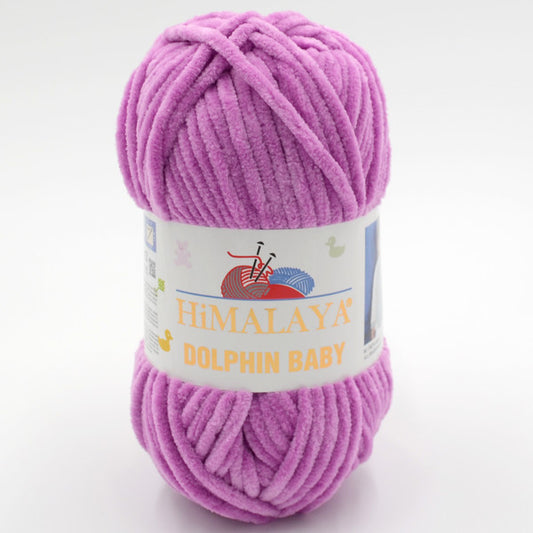 Himalaya Dolphin Baby Yarn - 100% Micro Polyester Chenille Yarn - Velvet & Chunky, Ideal for Baby Blankets, Amigurumi, and Plush Knitting