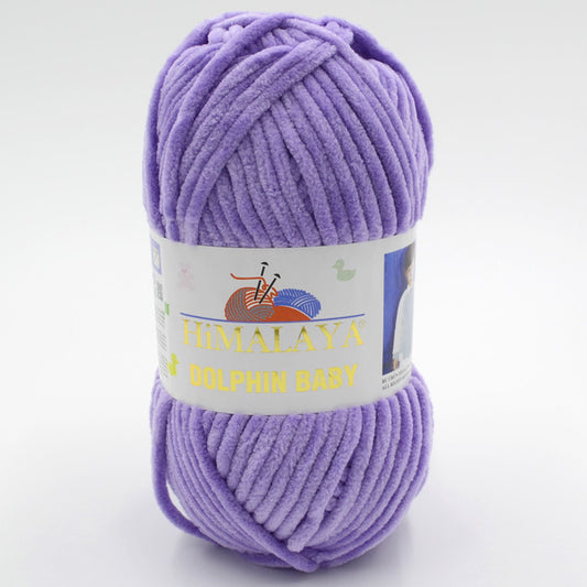 Himalaya Dolphin Baby Yarn - 100% Micro Polyester Chenille Yarn - Velvet & Chunky, Ideal for Baby Blankets, Amigurumi, and Plush Knitting