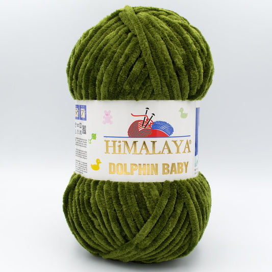 Himalaya Dolphin Baby Yarn - 100% Micro Polyester Chenille Yarn - Velvet & Chunky, Ideal for Baby Blankets, Amigurumi, and Plush Knitting