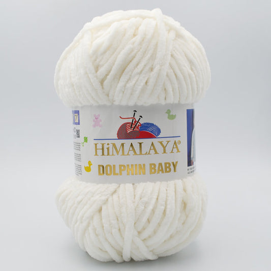 Himalaya Dolphin Baby Yarn - 100% Micro Polyester Chenille Yarn - Velvet & Chunky, Ideal for Baby Blankets, Amigurumi, and Plush Knitting