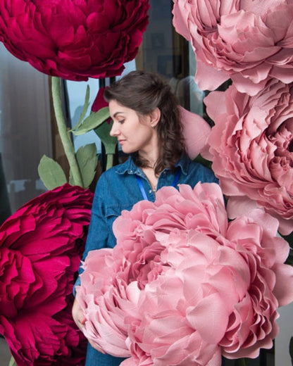 Large paper flowers "Peony" -  Composition Pink