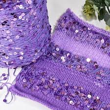 Yarn Royal sequin 3+6 mm - No. 001 Violet