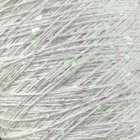 Yarn Royal sequin 3+6 mm - No. 005 White Snow