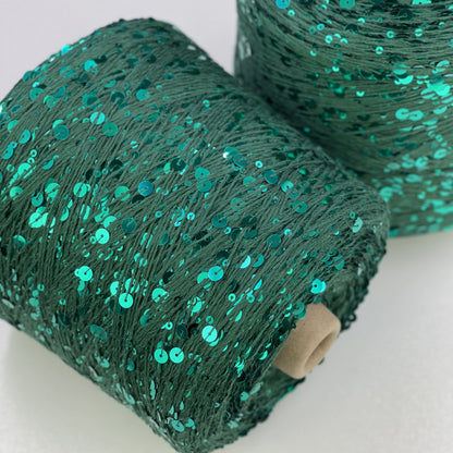 Yarn Royal sequin 3+6 mm - No. 008 Emerald