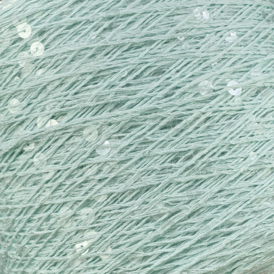 Yarn Royal sequin 3+6 mm - No. 035 Mint Transparent