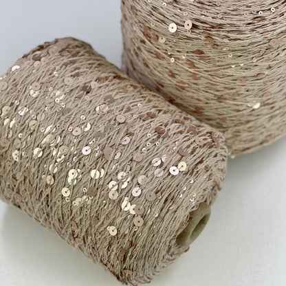 Yarn Royal sequin 3+6 mm - No. 024 Beige Powder