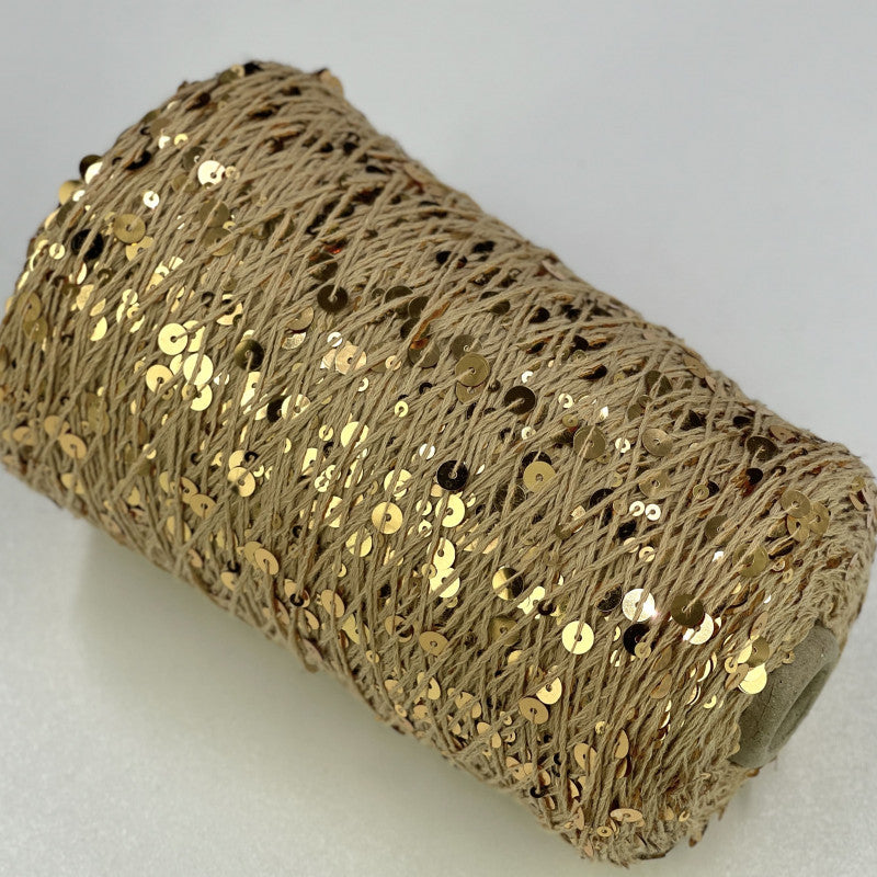 Yarn Royal sequin 3+6 mm - No. 015 Gold