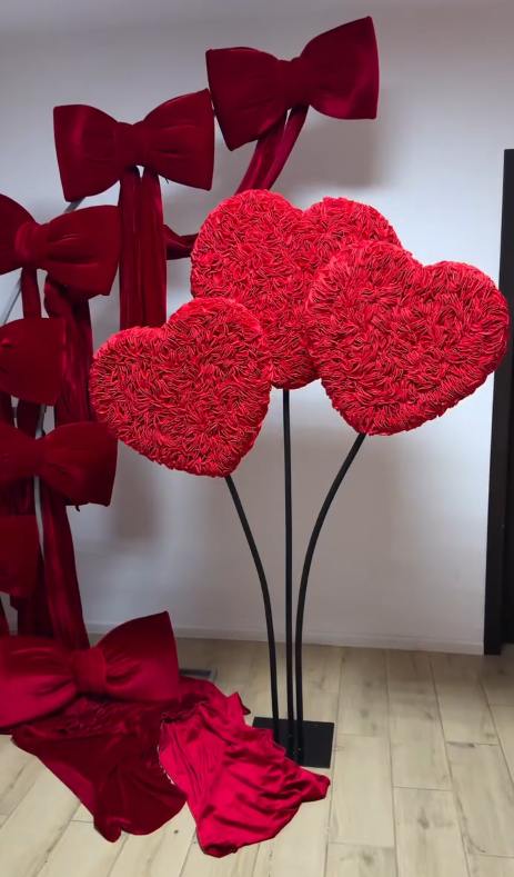 Ruffled Heart Set of 3