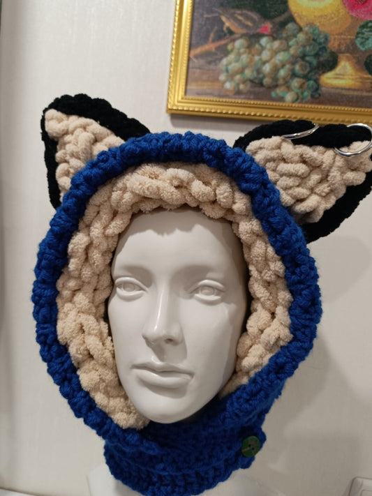 Fox balaclava with ears "Atlantic"