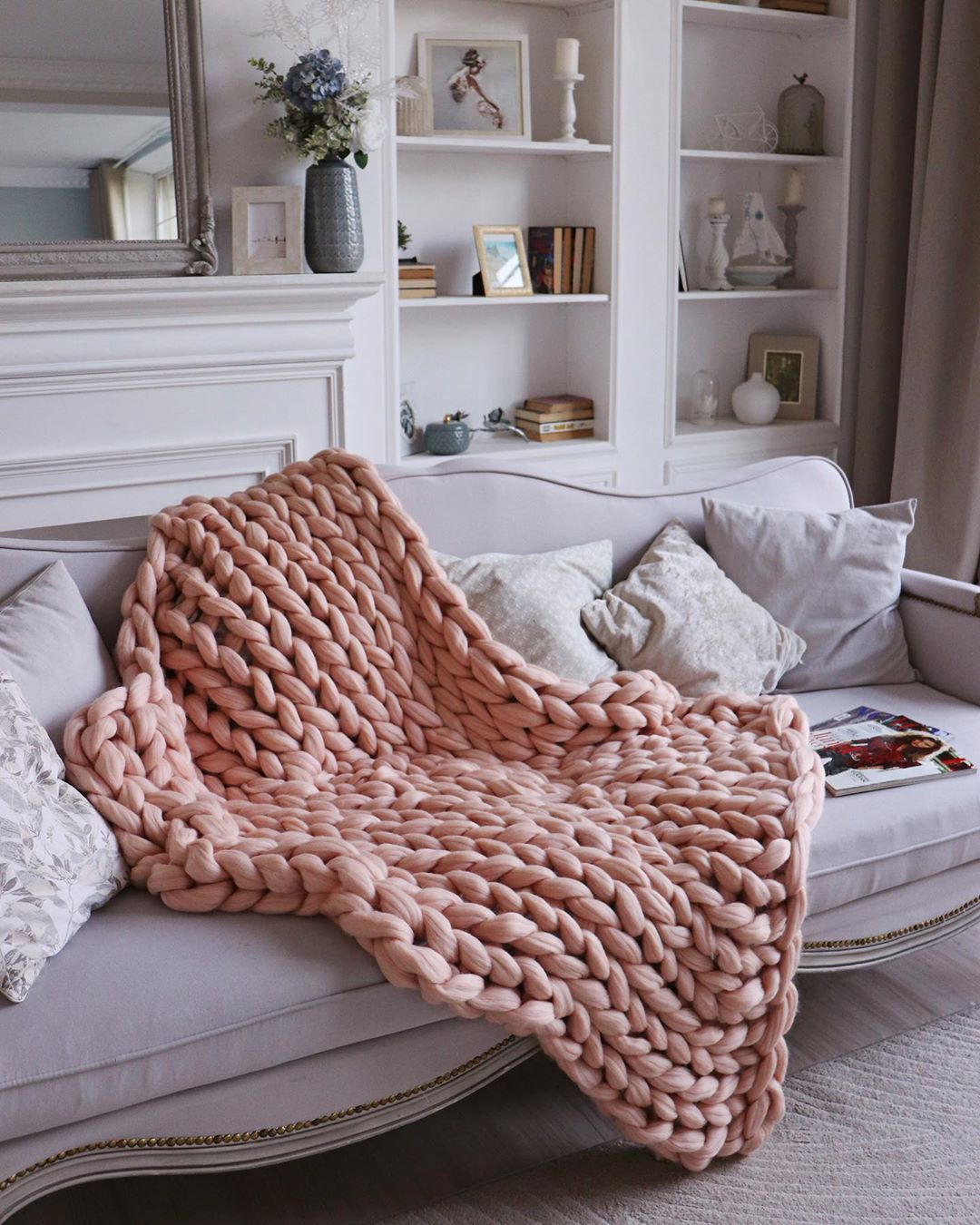 Woven Blanket, Big Knit Blanket, Large Knit Blanket, Chunky Blanket