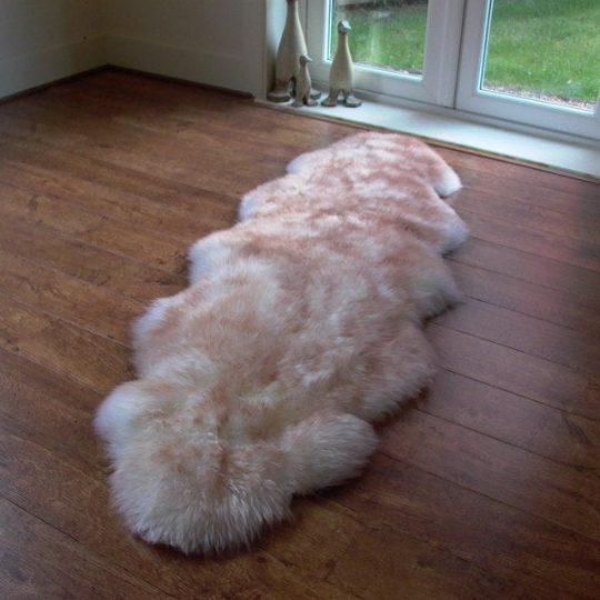 Sheepskin rug 78x24 inches (2 skins)