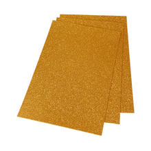 Load image into Gallery viewer, Glitter foam in sheets (2mm) color orange gold - 0204