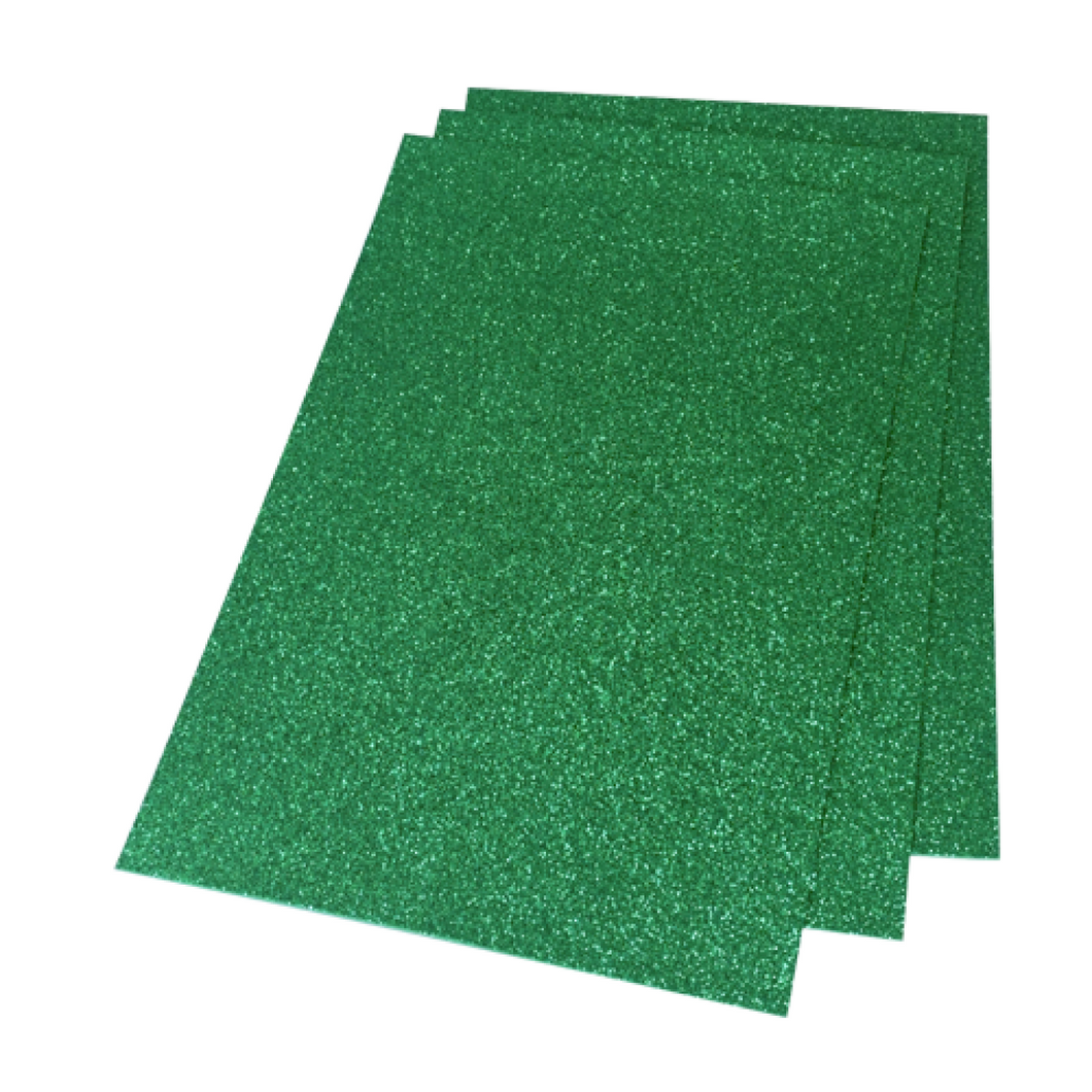 Glitter foam in sheets (2mm) color dark green - 0212