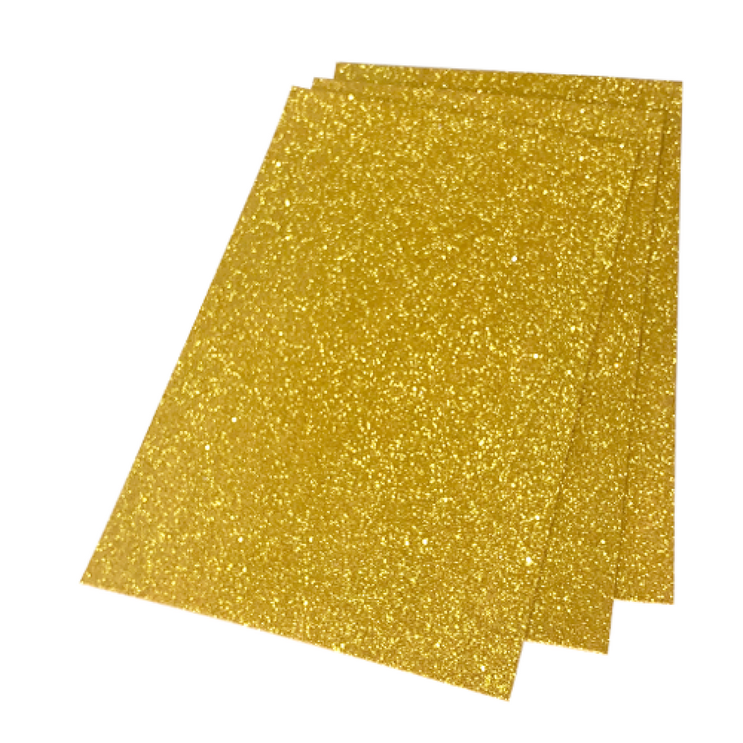 Glitter foam in sheets (2mm) color gold - 0203