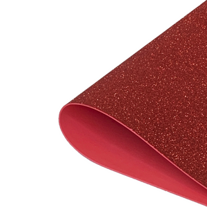 Glitter foam in sheets (2mm) color red - 0210