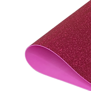Glitter foam in sheets (2mm) color raspberry - 0208