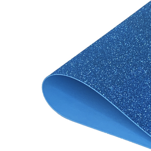 Glitter foam in sheets (2mm) color sky blue - 0201