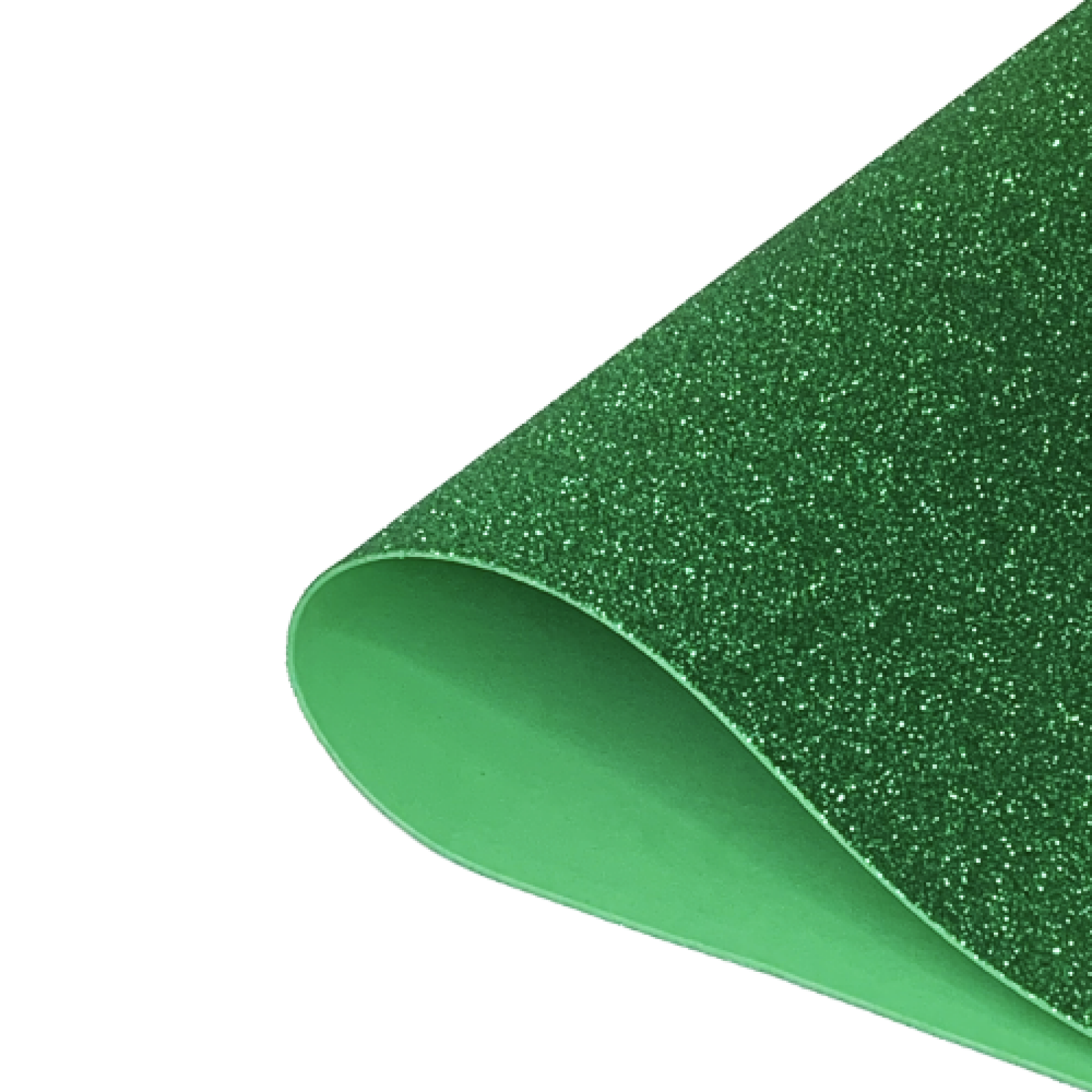 Glitter foam in sheets (2mm) color dark green - 0212