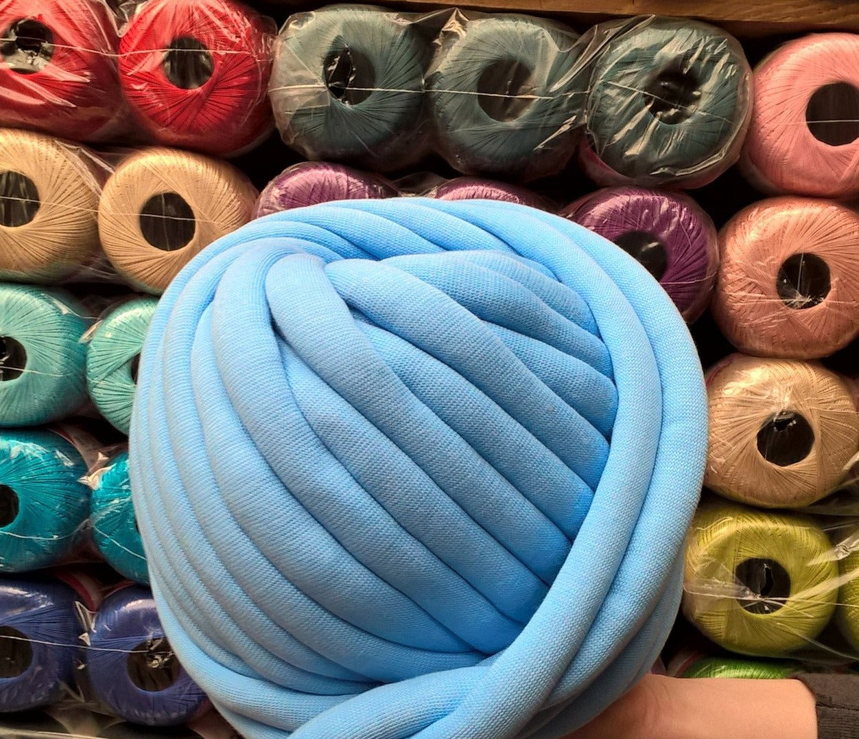 Cotton tube yarn Marshmallow №908