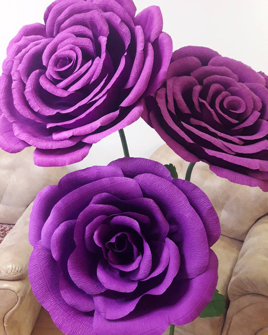 Large Paper Flowers "Rose" (Composition 3 flowers)