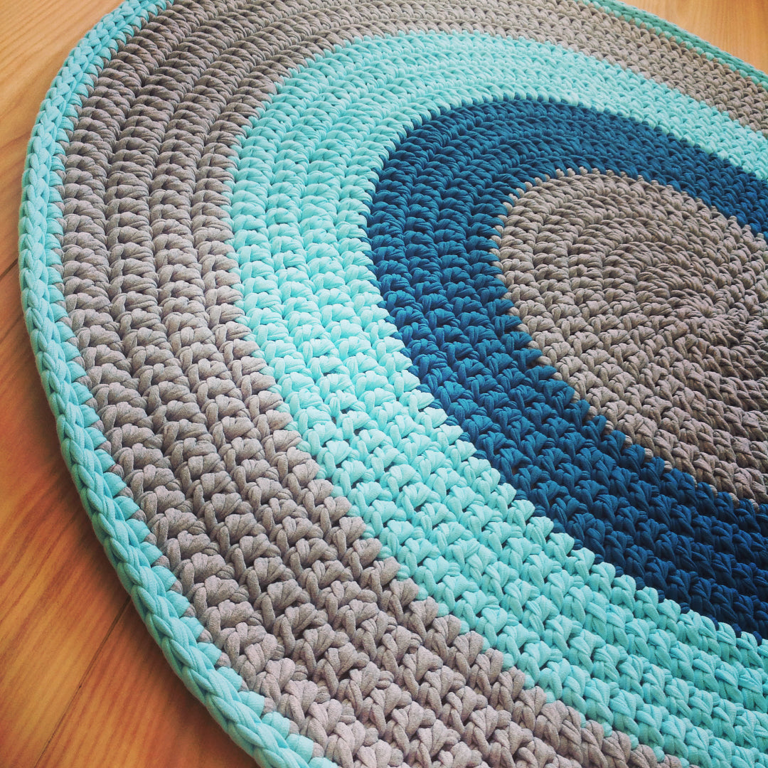Cotton rug, chunky knit rug, cotton carpet