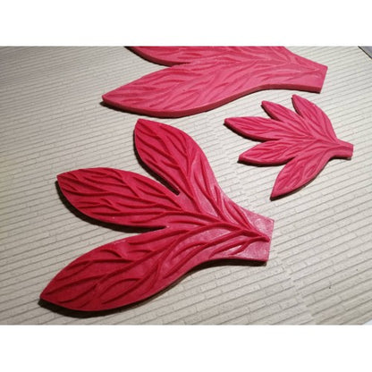 Peony leaf veiner/mold 12х12,5 cm (4,7x4,9 inches) №1 - pattern for foamiran and isolon leaves