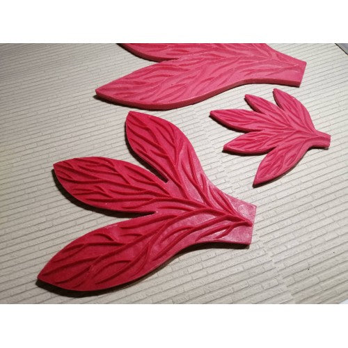 Peony leaf veiner/mold 19х18,5 cm (7,5x7,3 inches) №2 - pattern for foamiran and isolon leaves