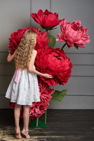 Large Paper Flower "Peony" (Composition 6 flowers)