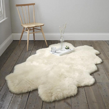 Load image into Gallery viewer, Genuine natural sheepskin rug 39x78 inches (4 skins)