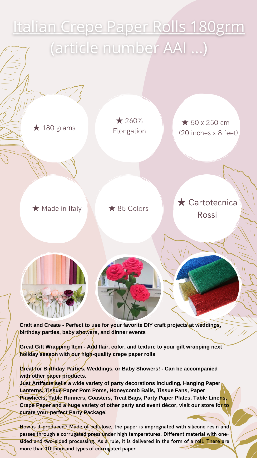 Crepe Paper 180g (144 g/m²) - 600/5