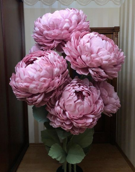 Large Paper Flowers Peony (Composition 8 flowers)