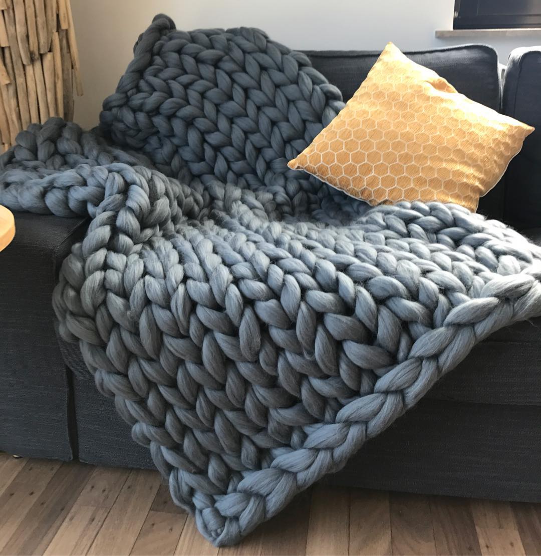 Knit Blanket, Chunky Knit Blanket, Giant Blanket, Gift For Her Blanket